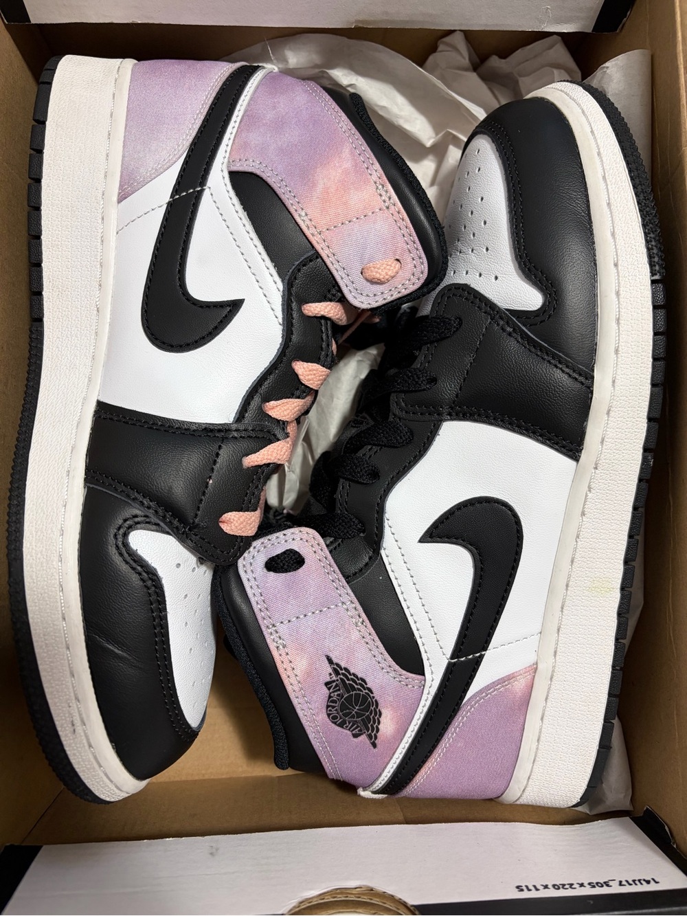 Nike Air Jordan 1 Mid SE GS Bleached Coral Black White DM6216-001